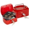 Caja caudales q-connect 6\ 152x115x80 mm roja con portamonedas