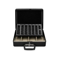 Caja caudales q-connect 14,5\ 370x290x110 mm con portamonedas y bandeja para billetes