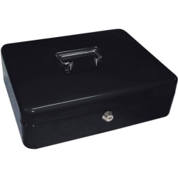 Caja caudales q-connect 12\ 300x240x90 mm negra con portamonedas
