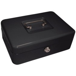 Caja caudales q-connect 10\ 250x180x90 mm negra con portamonedas