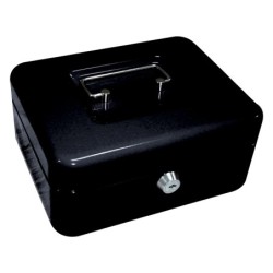 Caja caudales q-connect 8\ 200x160x90 mm negra con portamonedas