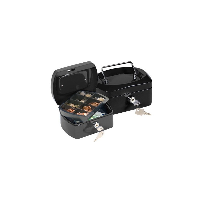 Caja caudales q-connect 6\ 152x115x80 mm negra con portamonedas