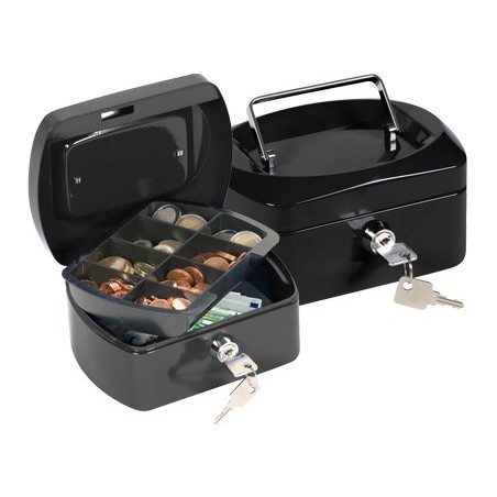 Caja caudales q-connect 6\ 152x115x80 mm negra con portamonedas