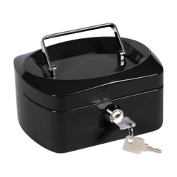 Caja caudales q-connect 6\ 152x115x80 mm negra con portamonedas