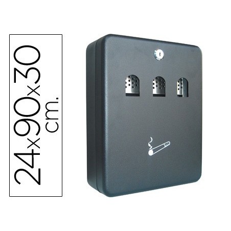 Cenicero buzon q-connect metalico 240x90x300 mm