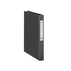 Carpeta 2 anillas 40 mm plastico pardo folio negro