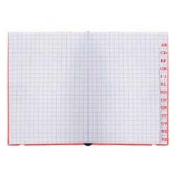 Libreta indice liderpapel similpiel a7 120 hojas 70g/m2 color rojo