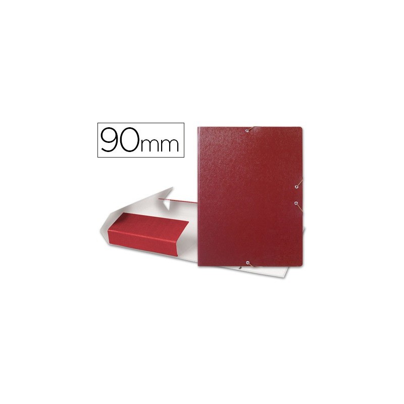 Carpeta proyectos liderpapel folio lomo 90mm carton gofrado roja