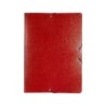 Carpeta proyectos liderpapel folio lomo 90mm carton gofrado roja