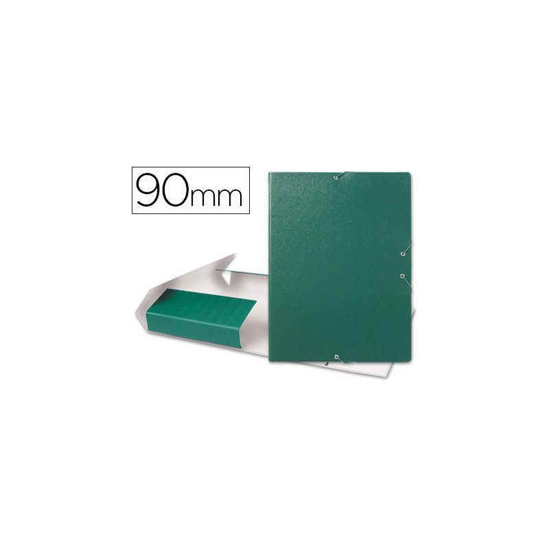 Carpeta proyectos liderpapel folio lomo 90mm carton gofrado verde