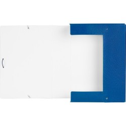 Carpeta proyectos liderpapel folio lomo 90mm carton gofrado azul
