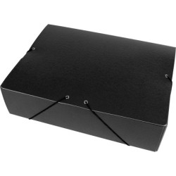 Carpeta proyectos liderpapel folio lomo 90mm carton gofrado negra