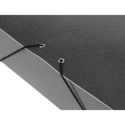 Carpeta proyectos liderpapel folio lomo 70mm carton gofrado gris