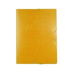 Carpeta proyectos liderpapel folio lomo 30mm carton gofrado amarilla