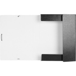 Carpeta proyectos liderpapel folio lomo 50mm carton gofrado negra