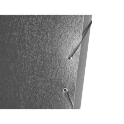 Carpeta proyectos liderpapel folio lomo 30mm carton gofrado gris