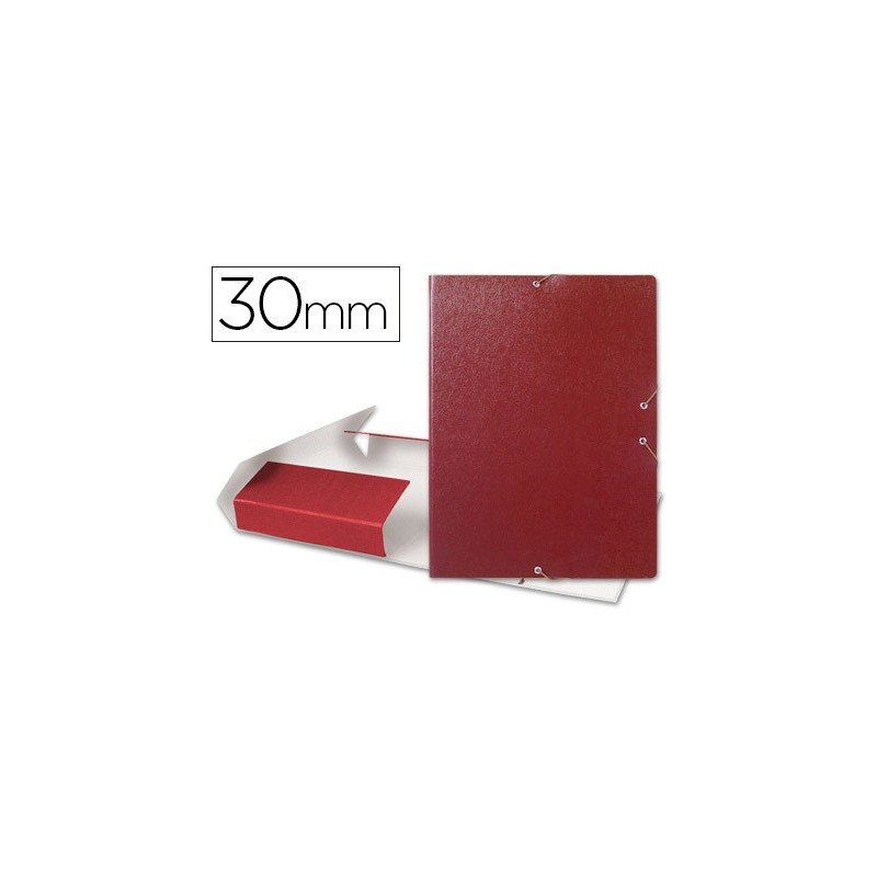 Carpeta proyectos liderpapel folio lomo 30mm carton gofrado roja