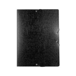 Carpeta proyectos liderpapel folio lomo 30mm carton gofrado negra