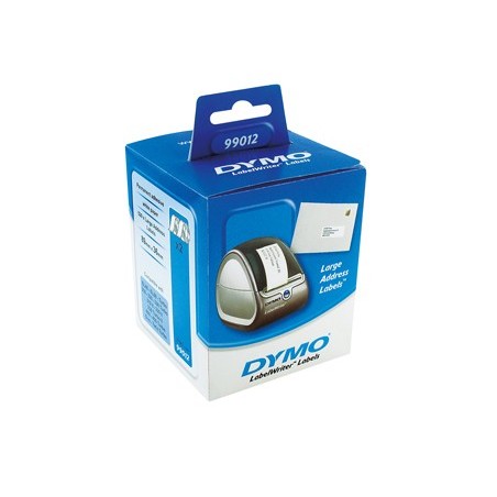 Etiqueta adhesiva dymo 99012 -tamaño 89x36 mm para impresora 400 260 etiquetas uso direcciones papel c/2