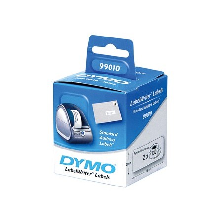 Etiqueta adhesiva dymo 99010 -tamaño 89x28 mm para impresora 400 130 etiquetas uso direcciones caja de 2