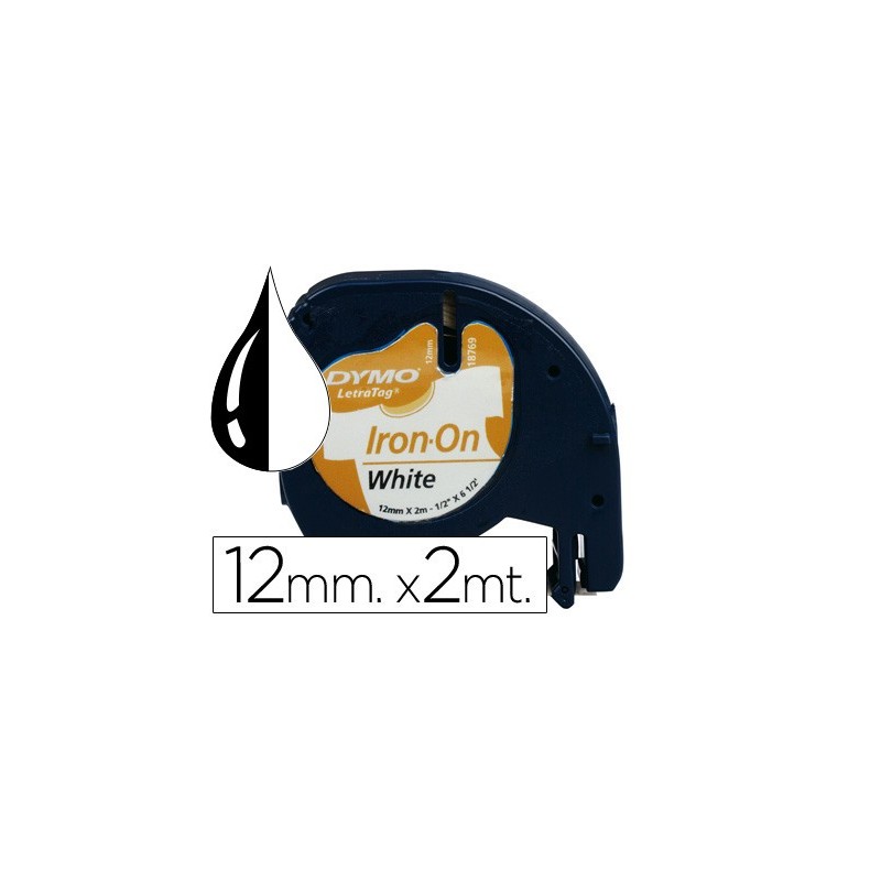 Cinta dymo letratag 12 mm para ropa