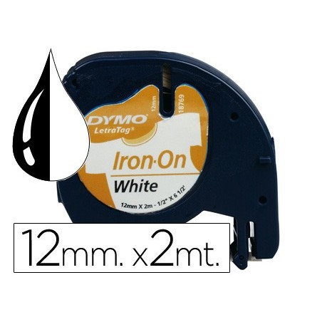 Cinta dymo letratag 12 mm para ropa