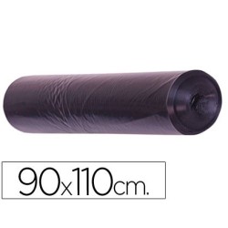 Bolsa basura industrial negra 90x110cm galga 200 rollo de 10 unidades