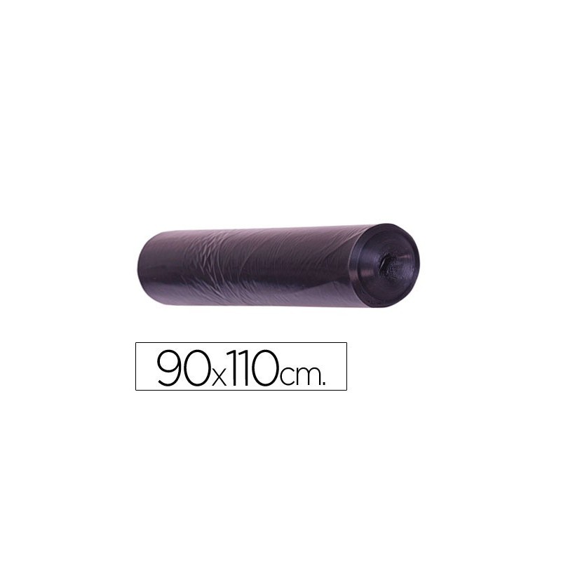 Bolsa basura industrial negra 90x110cm galga 200 rollo de 10 unidades
