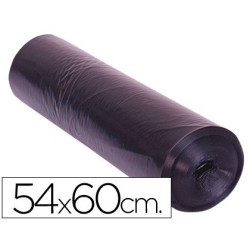 Bolsa basura domestica negra 54x60 galga 100 rollo de 25 unidades