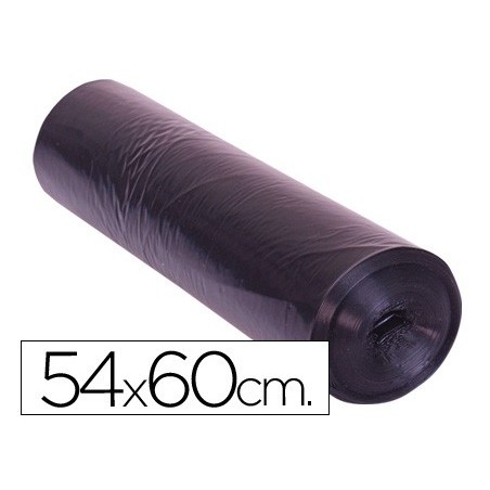 Bolsa basura domestica negra 54x60 galga 100 rollo de 25 unidades