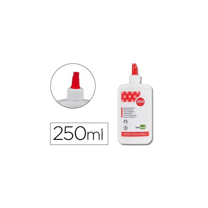 Pegamento cola blanca lavable liderpapel bote de 250 ml Pegamento cola blanca lavable liderpapel bote de 250 ml