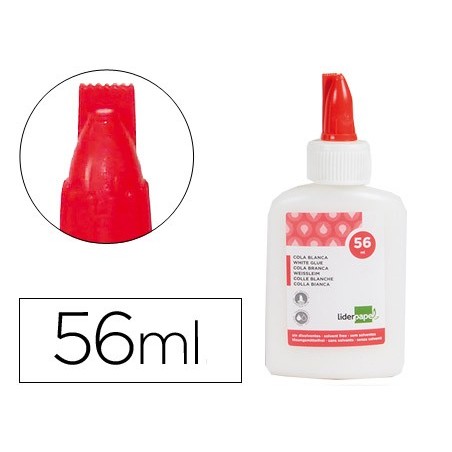Pegamento cola blanca lavable liderpapel bote de 56 ml