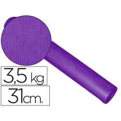 Papel de regalo kraft liso bobina ancho 31 cm peso 3,5 kg gramaje 60 gr color lila
