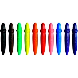 Lapices cera giotto super bebe caja de 10 colores surtidos  sacapuntas