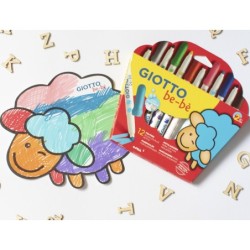 Rotulador giotto super bebe caja de 12 colores surtidos