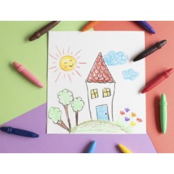 Lapices cera giotto super bebe caja de 10 colores surtidos  sacapuntas