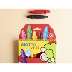 Lapices cera giotto super bebe caja de 10 colores surtidos  sacapuntas