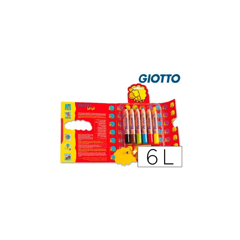 Lapices de colores giotto super bebe caja de 6 lapices colores surtidos sacapuntas Lapices de colores giotto super bebe caja de 6 lapices colores surtidos sacapuntas