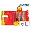 Lapices de colores giotto super bebe caja de 6 lapices colores surtidos  sacapuntas