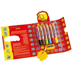 Lapices de colores giotto super bebe caja de 6 lapices colores surtidos  sacapuntas