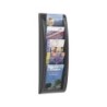 Expositor mural paperflow din a5 negro 5 casillas 650x228x95 mm