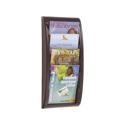 Expositor mural paperflow din a4 negro 4 casillas 650x290x95 mm