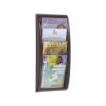 Expositor mural paperflow din a4 negro 4 casillas 650x290x95 mm
