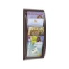 Expositor mural paperflow din a4 negro 4 casillas 650x290x95 mm