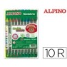 Rotulador alpino double double punta gruesa y punta fina caja de 102 colores surtidos