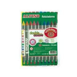 Rotulador alpino double double punta gruesa y punta fina caja de 102 colores surtidos