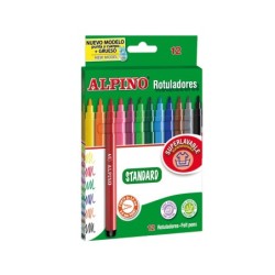 Rotulador alpino standard caja de 12 colores surtidos