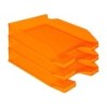 Bandeja sobremesa plastico q-connect naranja transparente 240x70x340 mm