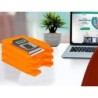 Bandeja sobremesa plastico q-connect naranja transparente 240x70x340 mm