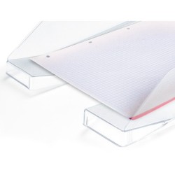 Bandeja sobremesa plastico q-connect transparente 240x70x340 mm